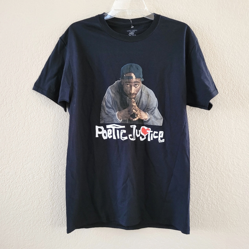 NWOT Poetic Justice Tupac Graphic T Shirt Size Medium